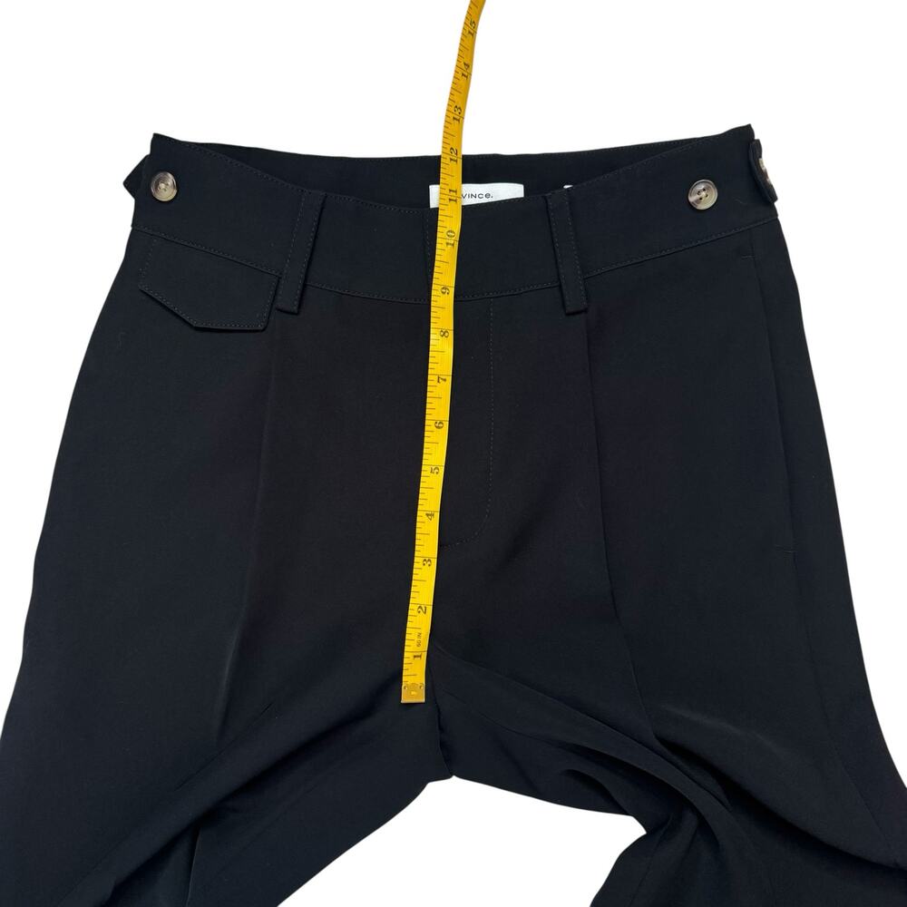 VINCE Relaxed Wide Leg Trousers in Black Size 0 Womens Polyester #V604021614 - Picture 6 of 7